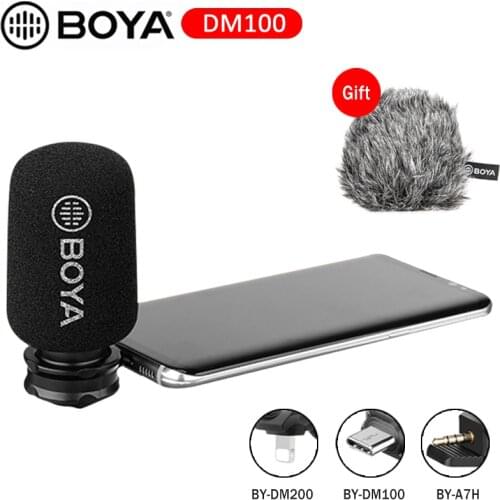 BOYA BY-DM100 BY-DM200 BY-A7H Digital Stereo Cardioid Condenser Microphone Superb Sound for Android USB Type-C Devices Recording