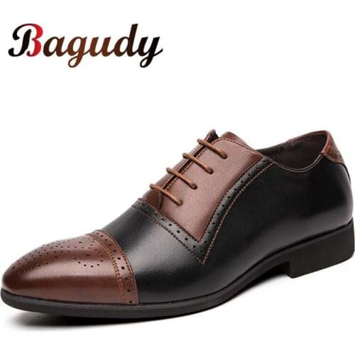 Fashion Man Formal Shoes High Quality Leather Men Business Dress Shoes Pointed Toe Oxford Wedding Shoes Mens Shoes Plus size 48