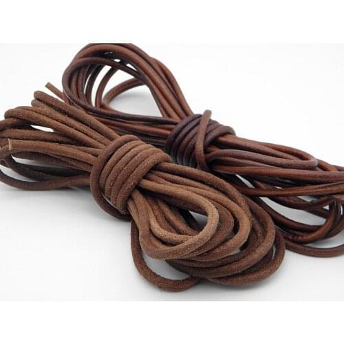 New Vintage 100% Genuine Leather Round Thong Cord Leather Cord String Rope for DIY Necklace Bracelet DIY Jewelry Making Dia 4mm
