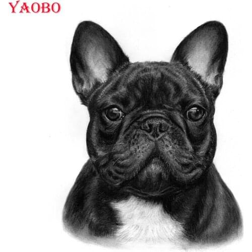 New arrival Diamond painting French bulldog animal crystal embroidery beads 5d full round cross stitch kits handwork mosaic art