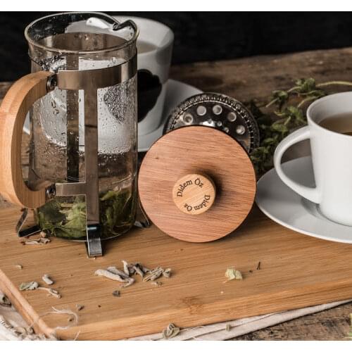 Personalized Wooden French Press Coffee and Tea Filter Gift for Her Bamboo Tea Maker Coffee Press Custom French Press