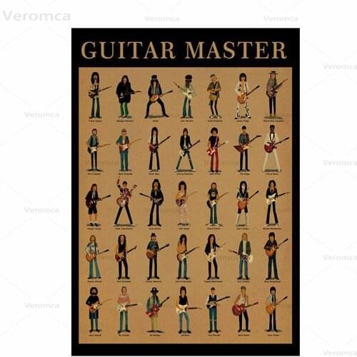 Guitar Master Poster Wall Art Canvas Painting Funny Pictures On The Wall Guitar Lovers Bedroom Home Decoration Wall Stickers
