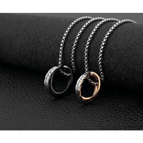 Simple Titanium Steel Pendant Men and Women Hip Hop Necklace Wild Fashion Couple Jewelry