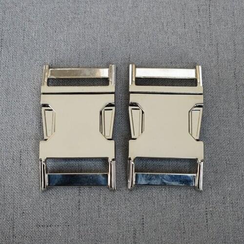 32mm Silver Metal Side Release Buckle Ring Belt Clasp Webbing Straps Clip Hook For Dog Pet Collar