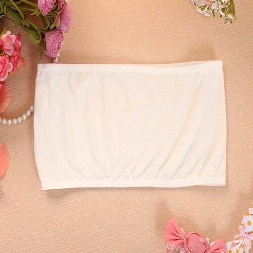 Kids tube top Modal cotton underwear baby children girl tanks camisoles training bras strapless white undershirts Chest wound