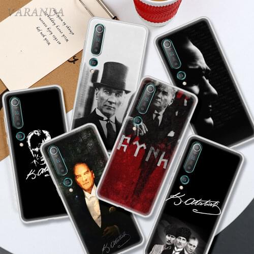 Turkey Mustafa Kemal Ataturk Case For Xiaomi Mi 11 Poco X3 NFC 9T 10T Note 10 Lite 5G 10s CC9e M3 A2 Translucent TPU Phone Cover