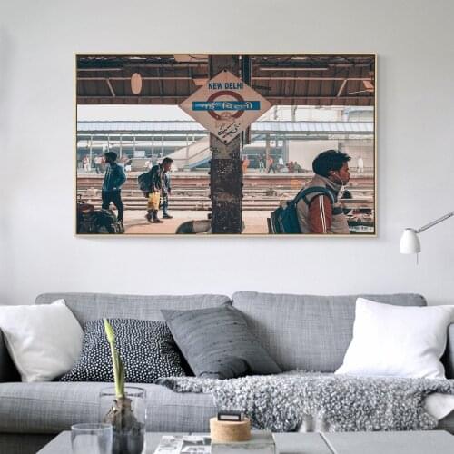 Railway Homecoming Homesickness Oil Canvas Art Painting Living Room Decoration Painting Wall Painting Picture Poster Print