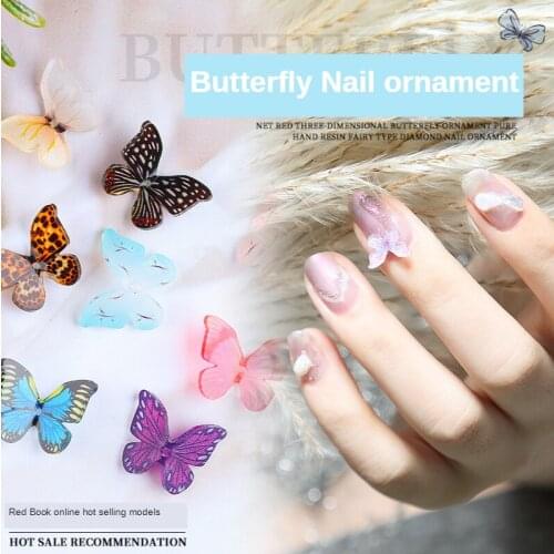 1Pcs Nail Sticker Butterfly Leaf Tree Green Simple Summer DIY Slider for Manicure Nail Art Watermark Manicure Rhinestones