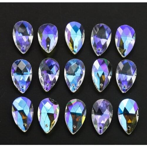 10PC Angel Tears Crystal Fire Polished AB Color Crystal Prism Chandelier Suncatcher DIY Jewelry Earring Necklace Decor Accessory