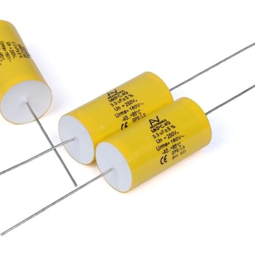 100% New and original 10PCS 3.3 uF/250 V Italian kemet av mkp frequency division stepless axial thin film capacitor