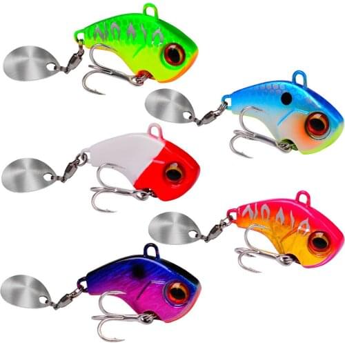 2021 Fishing Lures Bait Rotational Vibration Lures Sequins Submerged Lure Metal Small with Hooks 2.5-4cm 3D Jerkbait Hard Bait