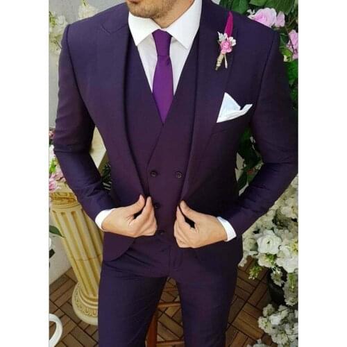 3PCS Custom made Men Suits Slim Fit Groom Tuxedos Wedding Suit For Men 2021 Groomsman Work Wear Mens Blazer Jacket+vest+pants