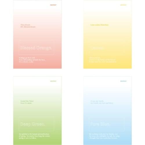 45BA RosyPosy Transparent Gradient Color Lined Notebooks for Collage Students Supply