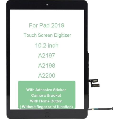 5pcs Brand New For Apple iPad 7 10.2 7th Gen A2197 A2198 A2200 Touch Screen Digitizer Outer Glass Panel Replacement