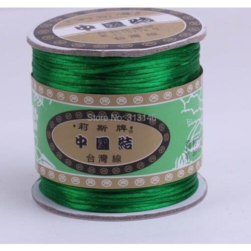 80M/Roll 1.5MM Braided Green Nylon Chinese Knot Cord Macrame Beading String Thread for Handcraft Handmade Shamballa Jewelery