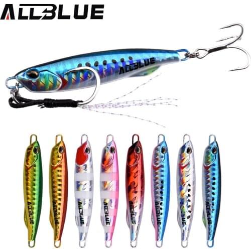 ALLBLUE DRAGER SLIM Metal Casting Jig Spoon 20G 30G Shore Drag Cast Jigging Lead Sea Bass Lure Artificial Bait Fishing Tackle