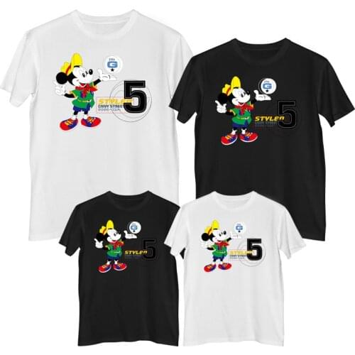 Disney Mickey Mouse T-shirt Summer Comfortable 100% cotton Fashion clothes Man tee shirt boys clothes family matching clothes