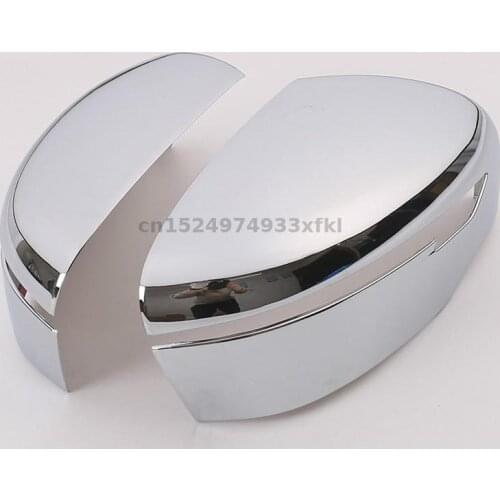 For Nissan QASHQAI 2014-2019 High-quality ABS Chrome Car Side Mirror Carbon fiber Rear view mirror Cover Exterior Accessories