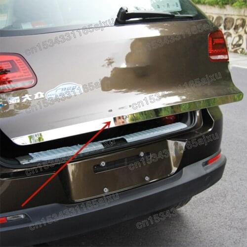 For VW/Volkswagen Tiguan 2010 2011 2012 2013-2016Rear Behind Trunk Tailgate Door Tail Bottom Lid Streamer Molding Cover Kit Trim
