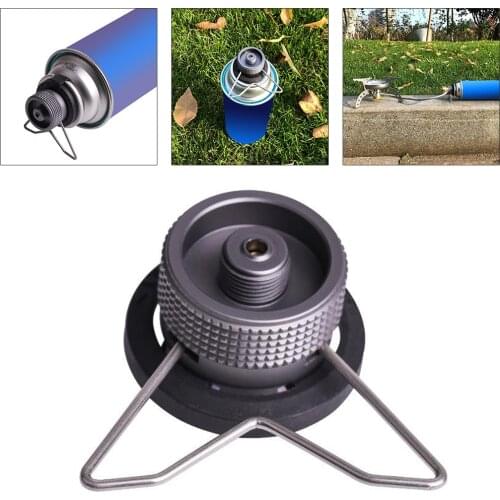Gas Cartridge Head Conversion Adapter Nozzle Bottle Type Input Screw Type Lindal Valve Output Camping Cookware Stove Equipment