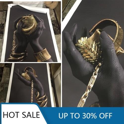 Black Hands Holding Jewelry Canvas Posters and Prints African Art Canvas Paintings on The Wall Art Pictures for Home Decoration