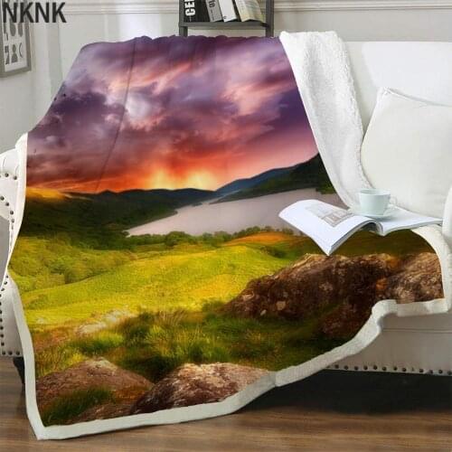 NKNK Brank Beauty Blankets Moon Plush Throw Blanket Sky Bedspread For Bed Landscape Blankets For Beds Sherpa Blanket Animal