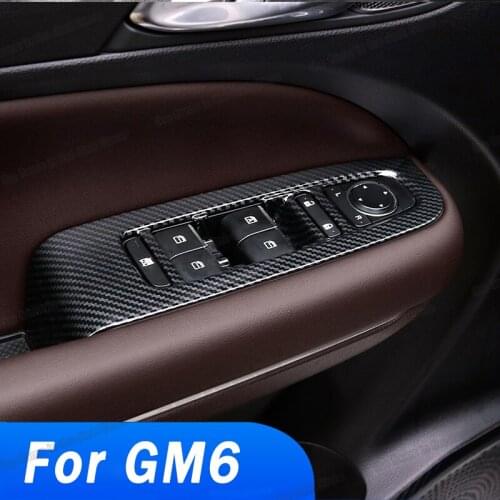 Lsrtw2017 Car Window Control Switch Panel Trims for Trumpchi Gac Gm6 M6 2019 2020 2021Gm 6 Auto Interior Accessories