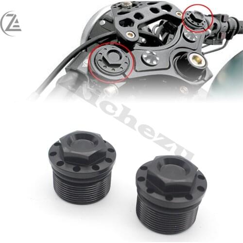 ACZ Motorcycle 1 Pair 39mm Black Anodized Fork Tube Cap Bolt Aluminum Forks Tube Cap For Harley Sportster 1200 883 XL 1987-2017