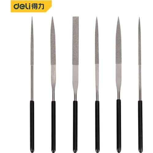 Deli DL352306 6pcs Diamond Mini Needle File Set Hand Tools Filing Of Metal Wood Glass DIY Tools Grinding And Chamfering Tools