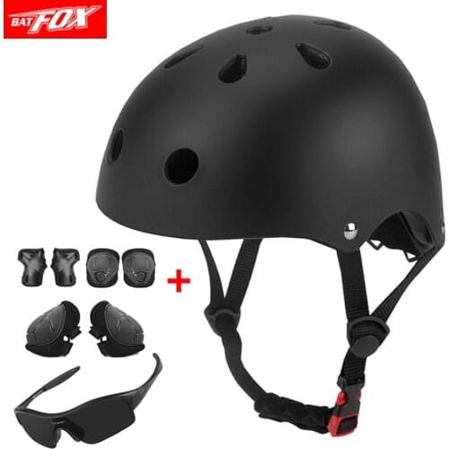 BATFOX Protection Bike Bicycle Cycling Skateboard Skating For Kids Boys Girls 7Pcs/set Knee Elbow Pad Sets Protection Safety