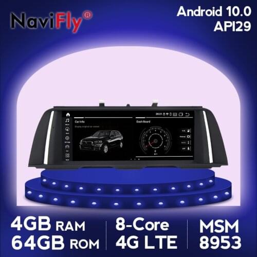 NaviFly Android 10 IPS 4G car dvd radio gps navigation multimedia for BMW 5 Series F10/F11/520 (2011-2016) For Original CIC/NBT