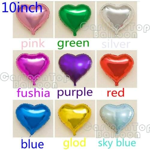 Wholesale 10pcs/lot 10inch heart balloons 25CM pure color ballon For Wedding Birthday Party supplies Inflatable air globos