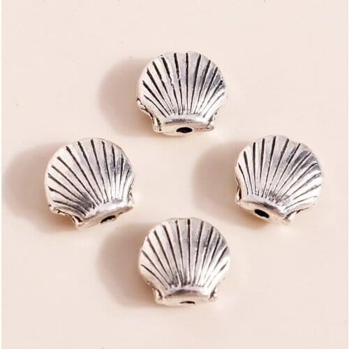 20pcs 9*8mm Sea Series Alloy Shell Connectors Charms for Bracelets Pendants Necklaces Earrings Making Jewelry Accessories Craft