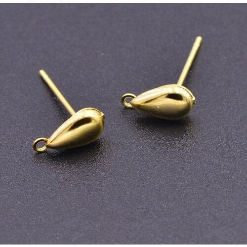 50 PCS Fashion Metal Copper Stud Earrings Base Setting For Earring Jewelry Making
