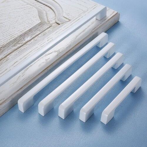 Pitch 190 320MM Simple American Drawer Pulls White Long Handle Bar Cabinet Kitchen Knob Furniture Handles and Knobs Door Pull