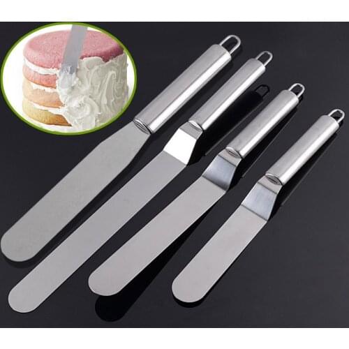 6/8/10 Inches Stainless Steel Butter Cake Cream Spatula for Cake Smoother Icing Frosting Spreader Fondant Pastry Cake Decorating