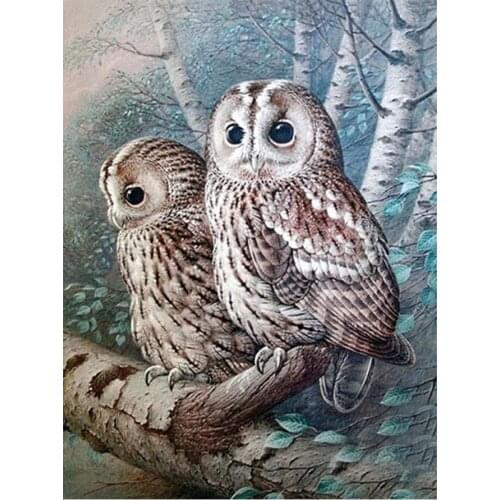 Owl on Tree Trunk Diamond Painting Animal Round Full Drill Nouveaute DIY Mosaic Embroidery 5D Cross Stitch Home Decor Gifts