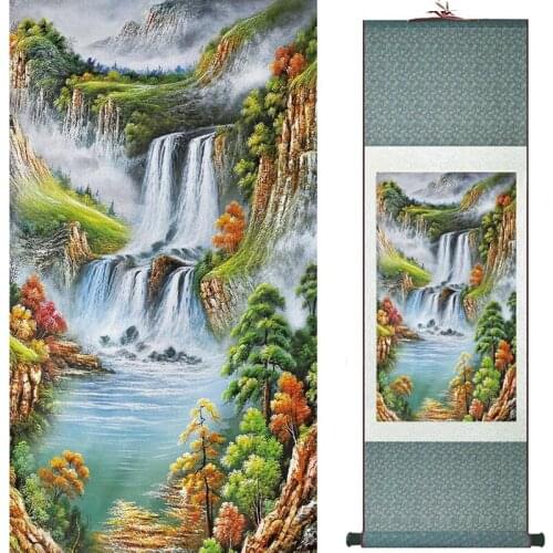 Old fashion painting landscape art painting Chinese traditional art painting China ink painting20190817026