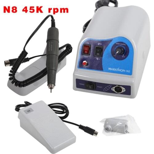 Dental Lab Marathon Electric Polisher Micromotor N8+45K RPM handle Handpiece Dentistry teeth dental model