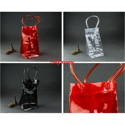 200pcs PVC Wine Beer Champagne Drink Cooler Chiller Pouch Wine Bottle Ice Bag for Parties F052801