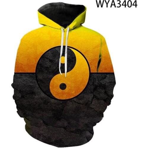 Yin And Yang 3D Printed Hoodies Men Women Children Pullover Long Sleeve Boy Girl Kids Clothes Sweatshirts Coat Streetwear Casual