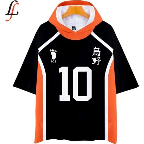 Volleyball Junior Haikyu!! T-shirt digital Harajuku style Hoodie T-shirt short sleeve Men/Women Oasual fan clothing 2020 New