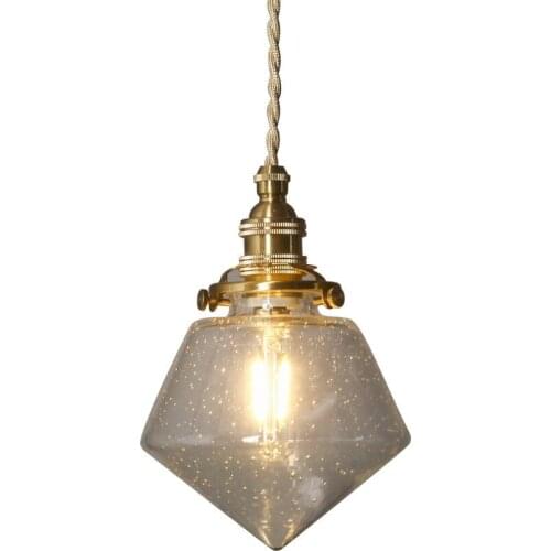 Loft Vintage LED Pendant Lamp Copper Bubble Glass Hanging Light Fixtures Deco Home Lighting Antique Droplight Luminaire