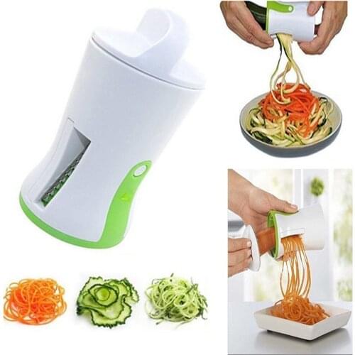 1 pc Spiral Funnel Vegetable Grater ABS Stainless Steel Carrot Cucumber Slicer Chopper Vegetable Spiral Blade Cutter