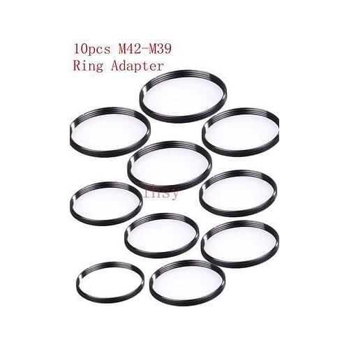 10PCS 39mm 42mm Step up screw mount Lens Adapter Ring M39-M42 For Filters, Lens, Lens hood, Lens cap, etc