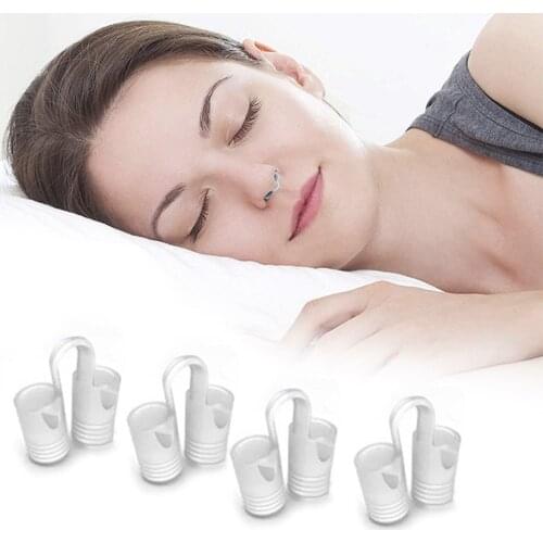 200pcs/50box Silicone Anti Snoring Breathe Easy Sleep Nose Clip Snore Stopper Aid Nasal Dilator Device Congestion Aid Nose Vents