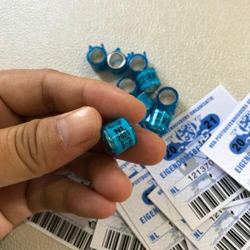 2021 pigeon rings birds ring NL with cards tickets 50pcs/Lot