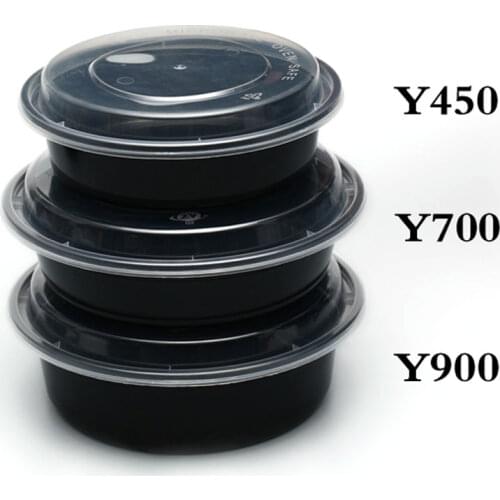 50pcs Meal Prep food Containers Plastic Reusable Bento Box Storage Food Lunch Microwavable Home box 500 650 1000ml