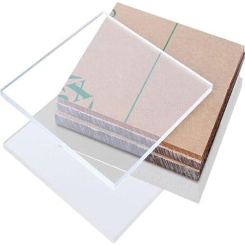 Thickness 2x200x200mm Clear Acrylic Perspex Sheet Transparent PC Panel Plate Cut Panels