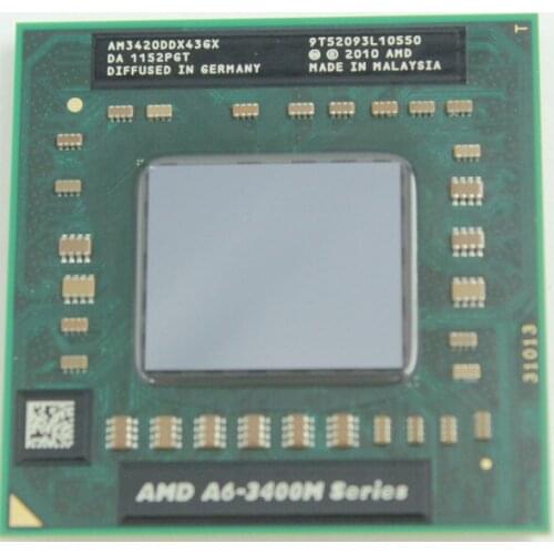 AMD CPU A6-3420M a6-3420m AM3420DDX43GX A6 3420M PGA Chipset processor laptop a6 3400m in stock can work